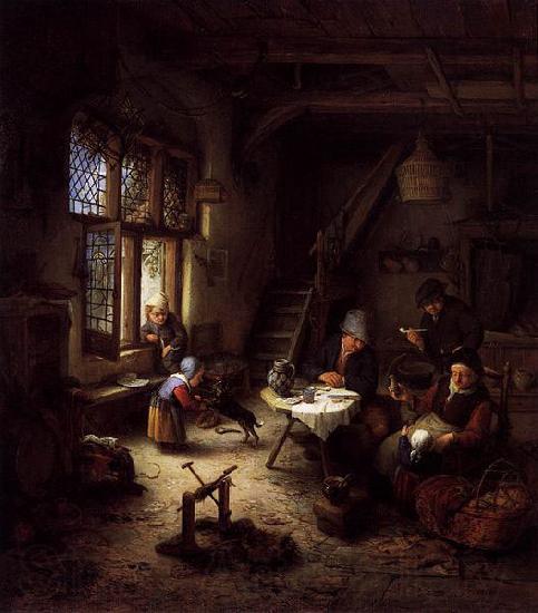 Adriaen van ostade Peasant Family in a Cottage Interior Norge oil painting art